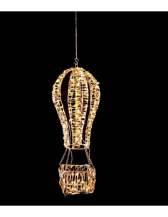 DECORAZIONE 115780 MONGOLFIERA ORO 30X70CM 270 LUCI
