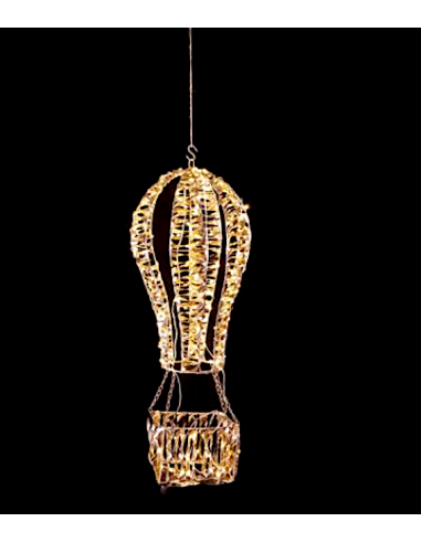 DECORAZIONE 115780 MONGOLFIERA ORO 30X70CM 270 LUCI