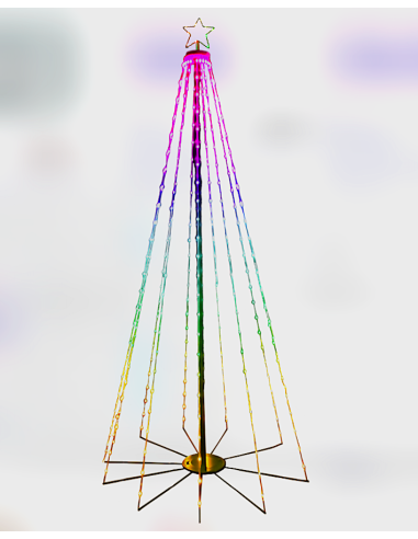 ALBERO LUMINOSO H180CM 180 LED SMART RGB CON TELECOMANDO