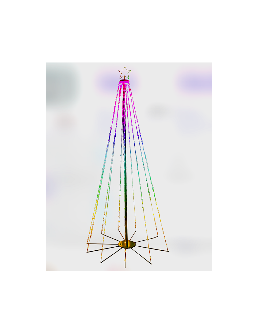 ALBERO LUMINOSO H180CM 180 LED SMART RGB CON TELECOMANDO