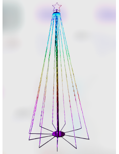 ALBERO LUMINOSO H240CM 286 LED SMART RGB CON TELECOMANDO