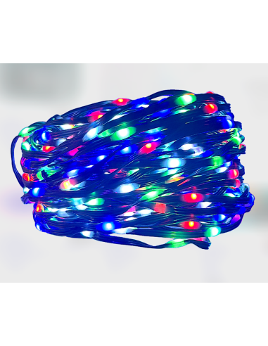 SERIE LUMINOSA 1200 LED SMART RGB CAVO SCURO 48MT CON TELECOMANDO