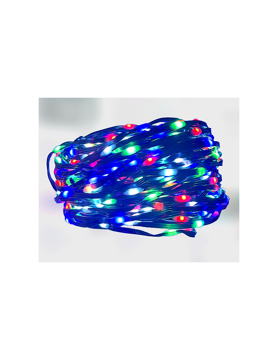 SERIE LUMINOSA 1200 LED SMART RGB CAVO SCURO 48MT CON TELECOMANDO