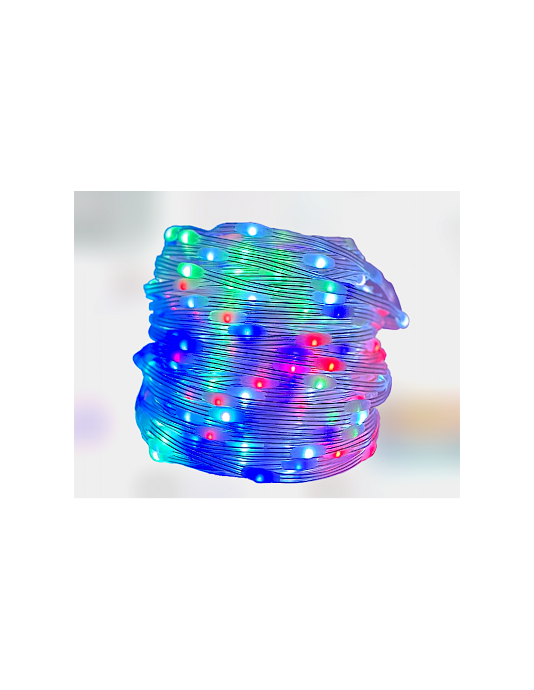 SERIE LUMINOSA 1200 LED SMART RGB CAVO TRASPARENTE 48MT CON TELECOMAND