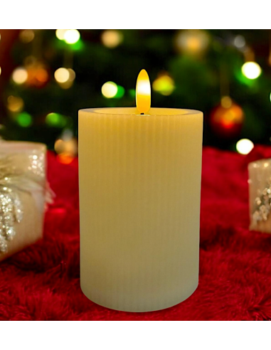 CANDELA LED 75290 AVORIO 7,5X10CM BIANCO CALDO