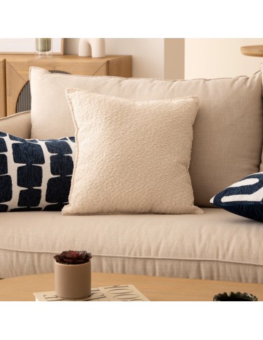 Cuscino bouclé Saona Bianco Avorio 45x45 cm Atmosphera | shopincasa.it