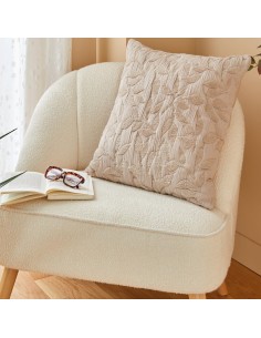 Cuscino jacquard Lehto 50x50 cm Beige Atmosphera | shopincasa.it 2