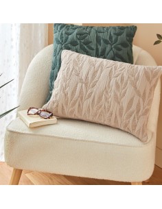 Cuscino jacquard Lehto 58x38 cm Lino Beige Atmosphera | shopincasa.it 2