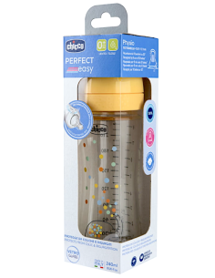 Chicco Perfect Easy Biberon in Vetro 240 ml Silicone 2M+ | Shopincasa.it