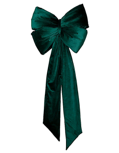 OGGETTISTICA NATALE: vendita online Decorazione fiocco di Natale 70x180cm verde in velluto - La magia di Natale a casa tua in...