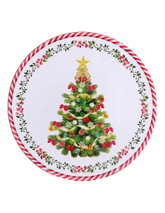 PIATTO ALBERO NATALE 40CM PVC