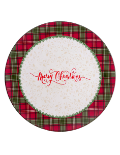 OGGETTISTICA NATALE: vendita online Decorazione piatto di Natale 33cm Merry Christmas in PVC - La magia di Natale a casa tua ...