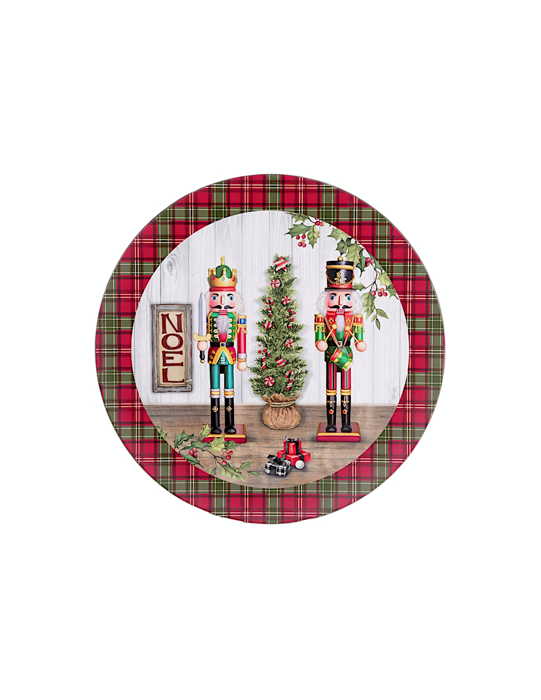 OGGETTISTICA NATALE: vendita online Decorazione piatto di Natale 33cm Schiaccianoci in PVC - La magia di Natale a casa tua in...