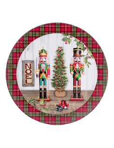 OGGETTISTICA NATALE: vendita online Decorazione piatto di Natale 40cm Schiaccianoci in PVC - La magia di Natale a casa tua in...