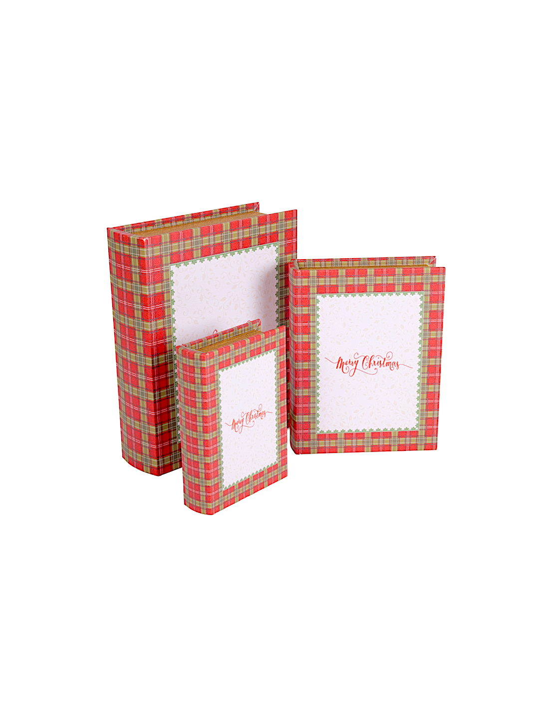 OGGETTISTICA NATALE: vendita online Decorazione scatola libro di Natale 1° misura 13x18cm Merry Christmas in legno - La magia...