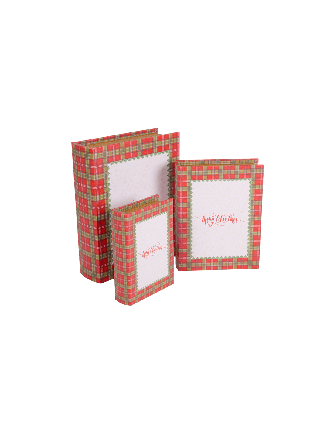 OGGETTISTICA NATALE: vendita online Decorazione scatola libro di Natale 2° misura 17x22cm Merry Christmas in legno - La magia...