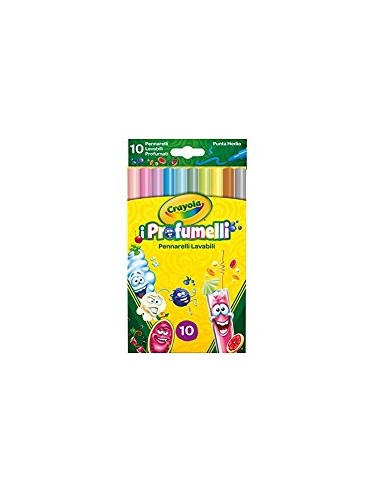 PRESCOLARI: vendita online PENNARELLI LAVABILI PROFUMATI, PUNTA MEDIA, 10 PEZZI, COLORI ASSORTITI, CRAYOLA, I PROFUMELLI in o...