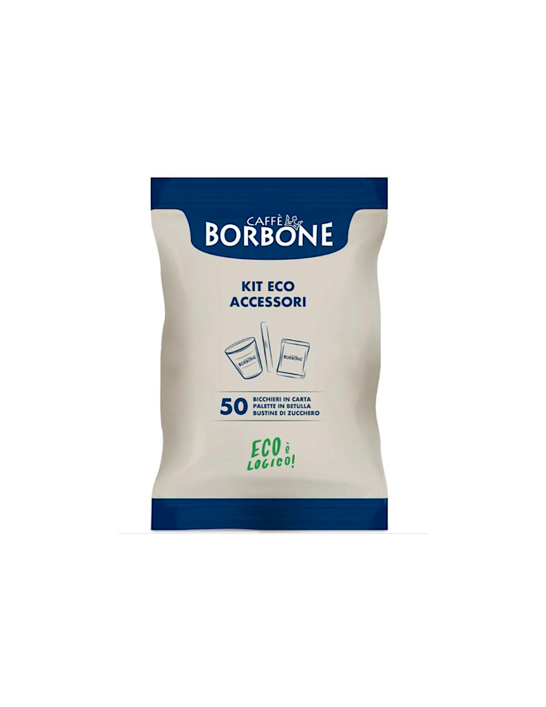 ACCESSORI: vendita online Kit Accessori Ecologico Borbone – 50 Bicchieri, Palette e Zucchero in offerta