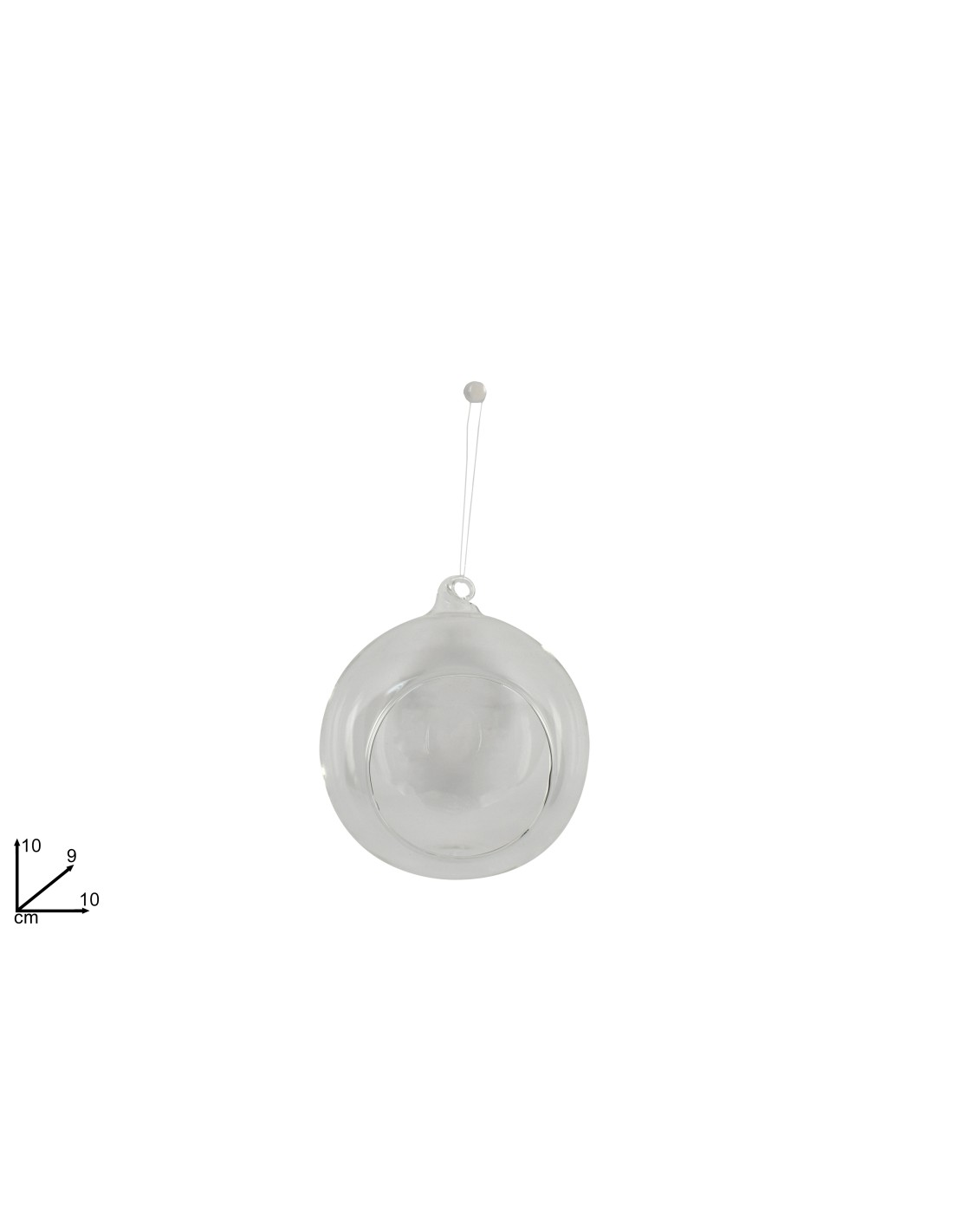 SFERA VETRO APERTA 10CM TRASPARENTE