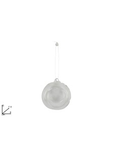 SFERA VETRO APERTA 8CM TRASPARENTE