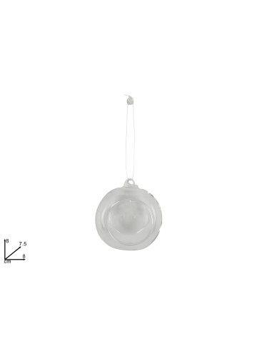 SFERA VETRO APERTA 8CM TRASPARENTE