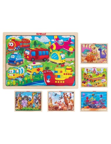 Puzzle in Legno 48 Pezzi 40x30 cm 6 Assortimenti Gioco Educativo | Shop in Casa