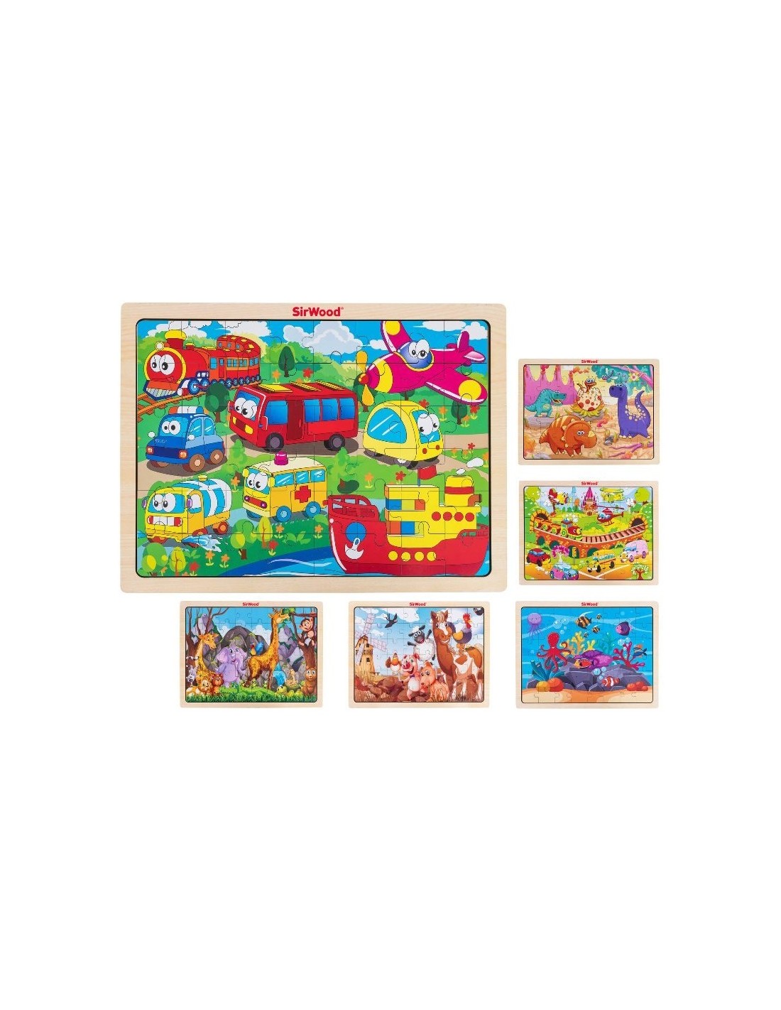 Puzzle in Legno 48 Pezzi 40x30 cm 6 Assortimenti Gioco Educativo | Shop in Casa