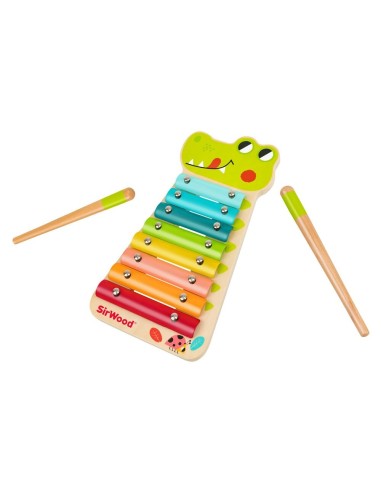 Xilofono coccodrillo in legno per bambini Sirwood | shopincasa.it