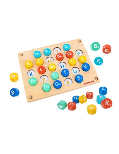 Alfabeto e Memory Gioco Educativo in Legno 2 in 1 con Schede e Lettere | Shop in Casa