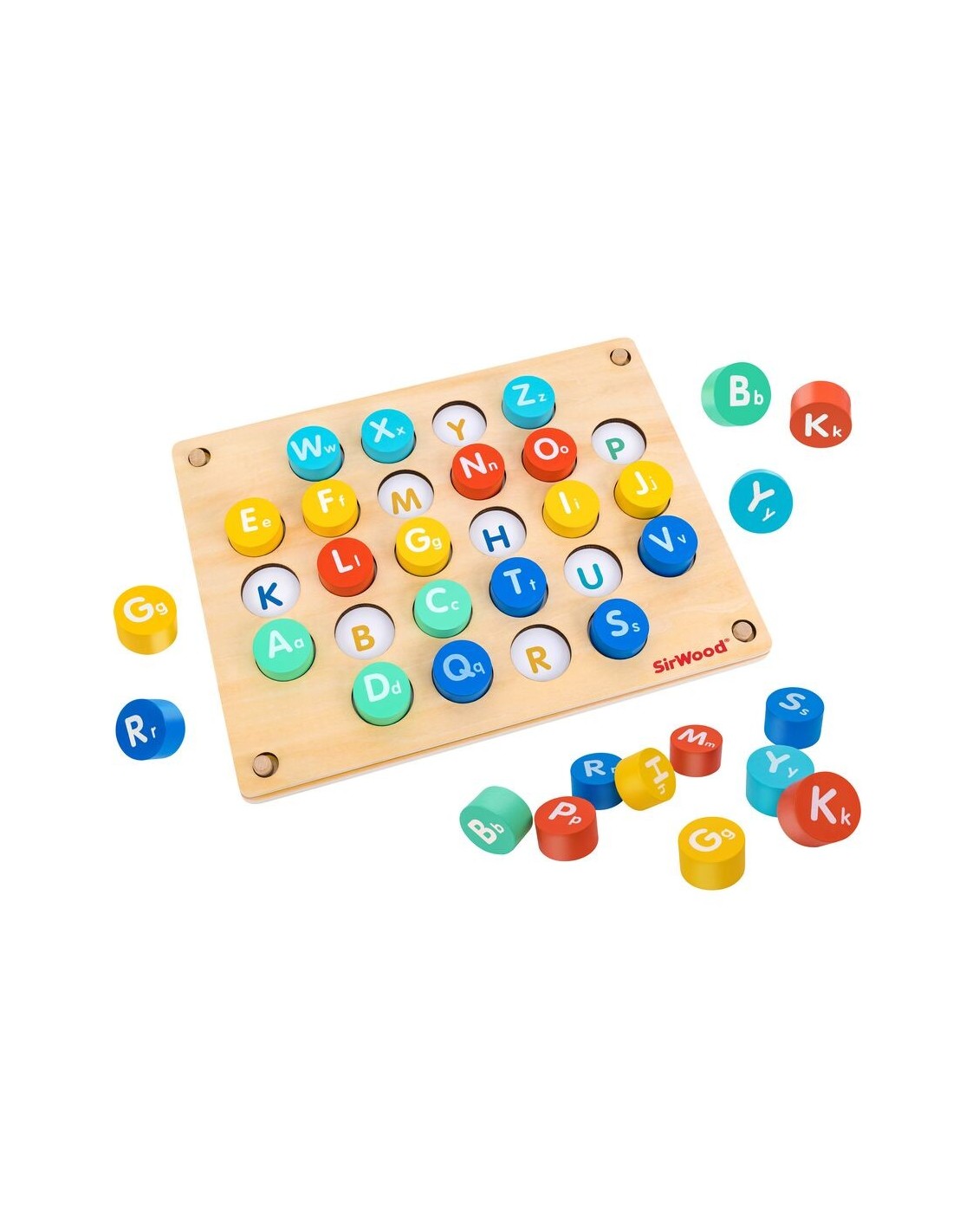 Alfabeto e Memory Gioco Educativo in Legno 2 in 1 con Schede e Lettere | Shop in Casa