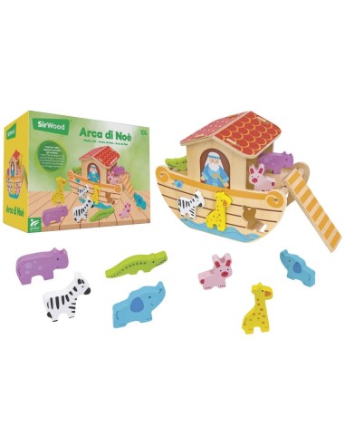 Arca di Noè in Legno Gioco Educativo con Animali ad Incastro | Shop in Casa