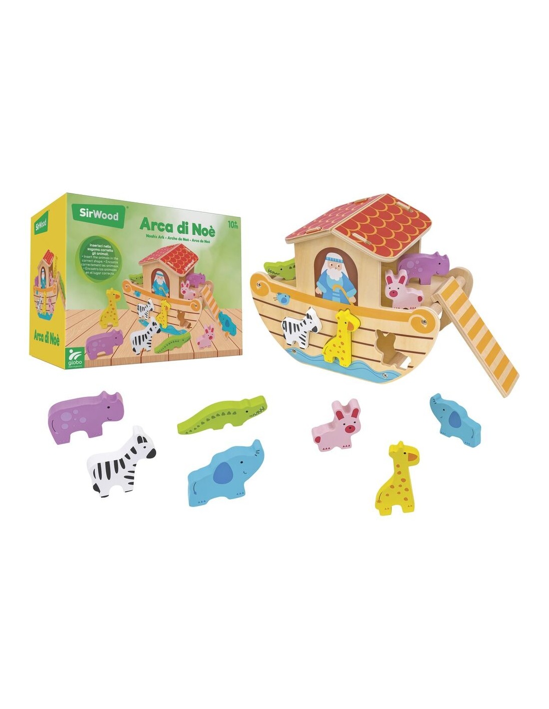 Arca di Noè in Legno Gioco Educativo con Animali ad Incastro | Shop in Casa