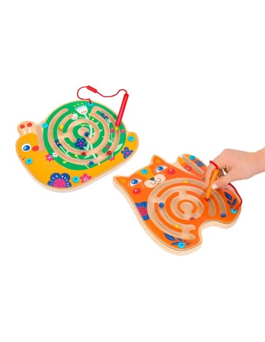 Labirinto in Legno Animali Gioco Magnetico con Penna e Pallina | Shop in Casa