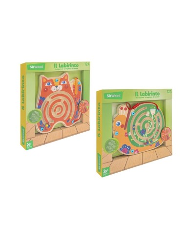 Labirinto in Legno Animali Gioco Magnetico con Penna e Pallina | Shop in Casa