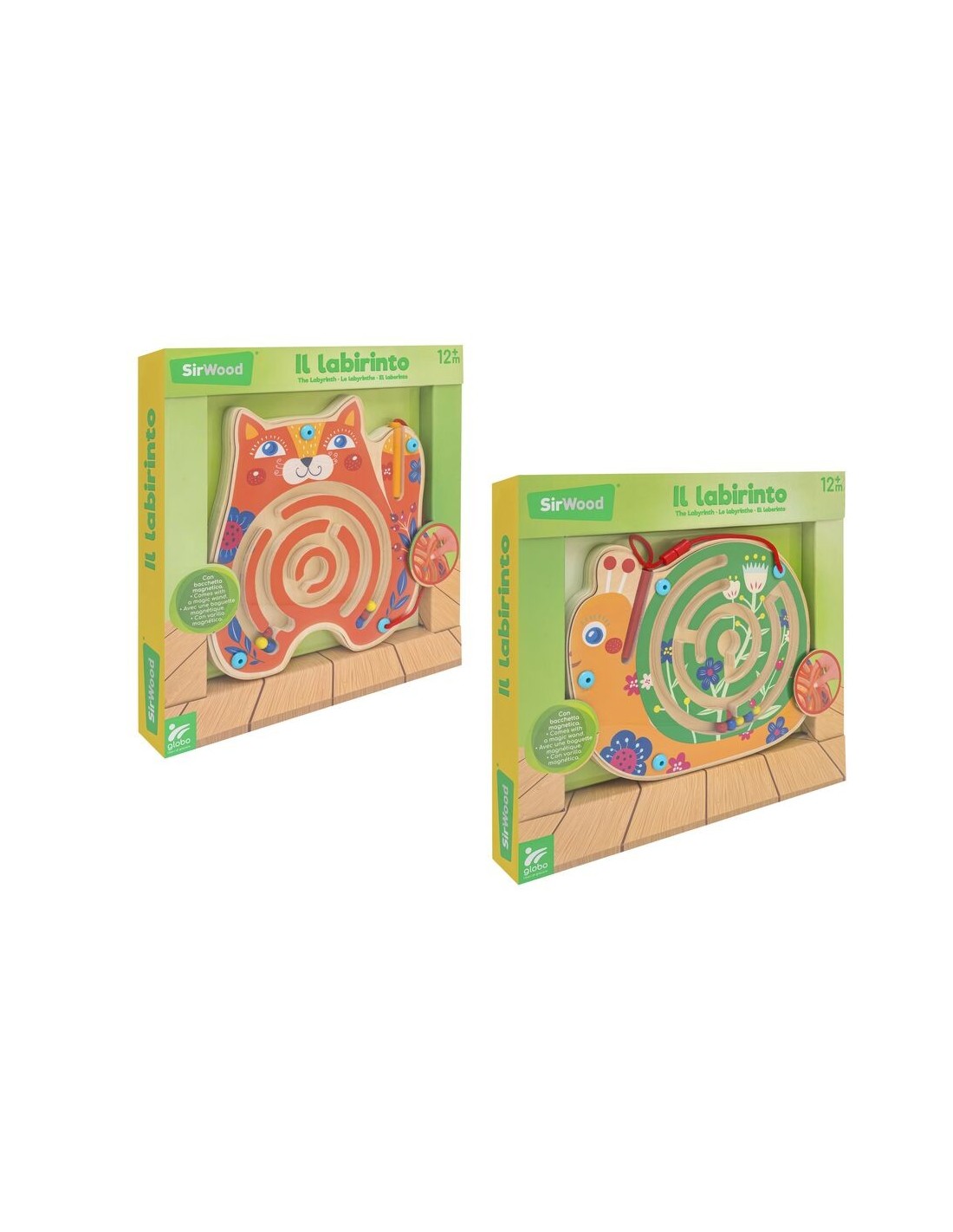 Labirinto in Legno Animali Gioco Magnetico con Penna e Pallina | Shop in Casa