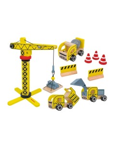 Set Cantiere in Legno con Mini Veicoli e Gru 25x35 cm | Shop in Casa 2