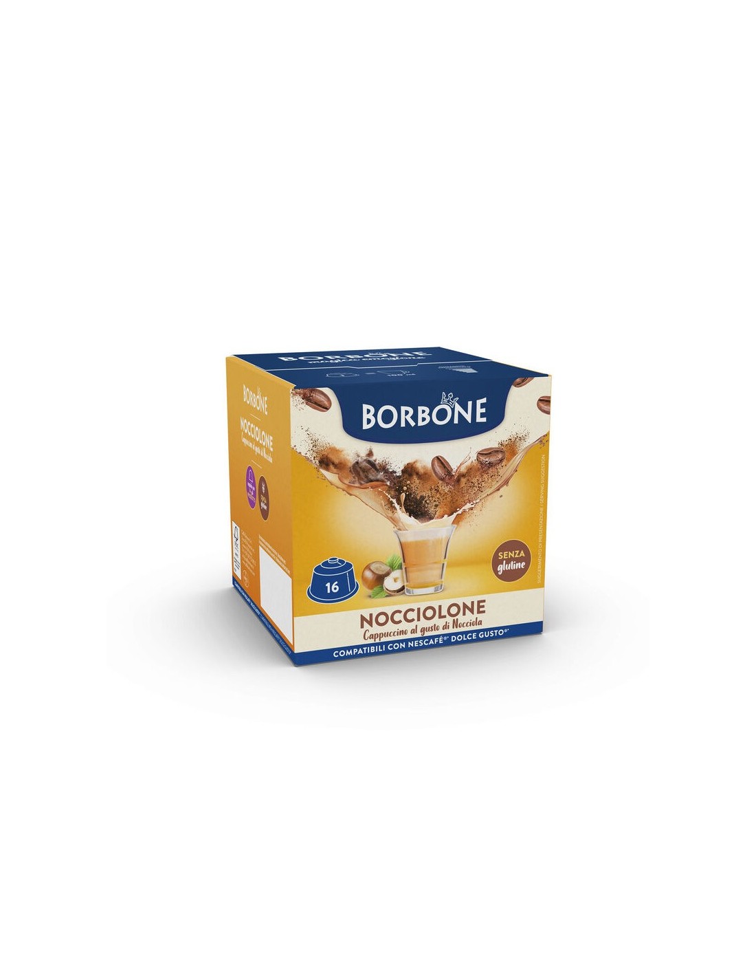 CAFFE': vendita online Caffè Borbone Nocciolone – 16 Capsule Compatibili Dolce Gusto in offerta