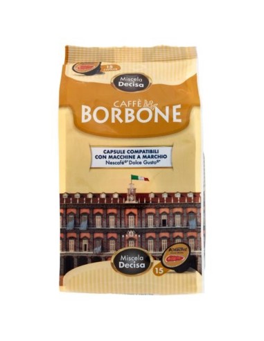 CAFFE': vendita online Caffè Borbone Miscela Decisa – 15 Capsule Compatibili Dolce Gusto in offerta