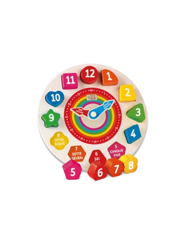 INFANZIA: vendita online FATTO DI LEGNO 40545 OROLOGIO PUZZLE EDUCATIVO in offerta