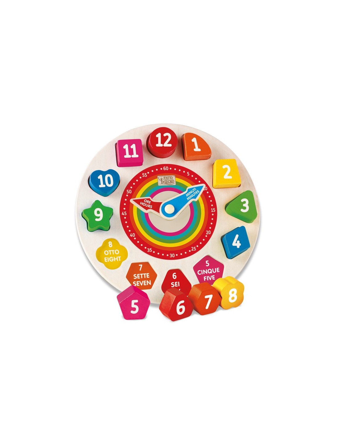 INFANZIA: vendita online FATTO DI LEGNO 40545 OROLOGIO PUZZLE EDUCATIVO in offerta