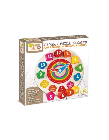 INFANZIA: vendita online FATTO DI LEGNO 40545 OROLOGIO PUZZLE EDUCATIVO in offerta