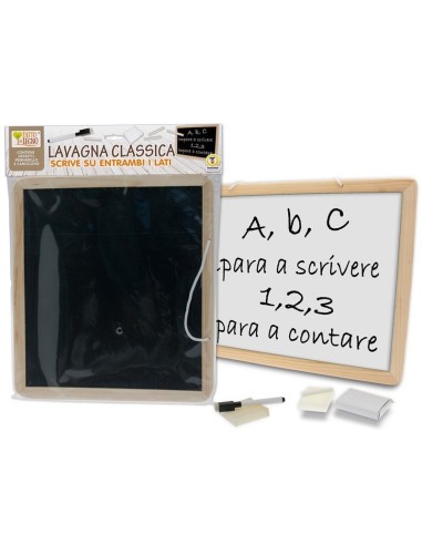PRESCOLARI: vendita online FATTO DI LEGNO 40154 LAVAGNA 2IN1 CON GESSETTI E PENNARELLO in offerta