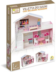 Villetta dei Sogni in Legno Casa delle Bambole con Accessori | Teorema