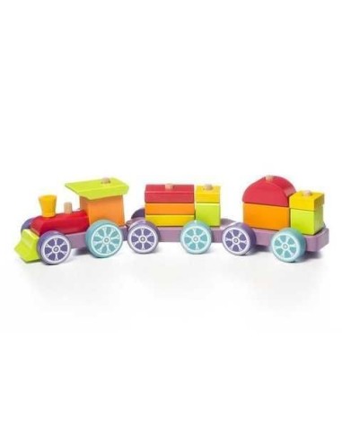 Trenino in legno con forme Cubika gioco educativo | shopincasa.it