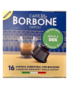 CAFFE': vendita online Capsule Borbone Miscela Dek – 16 Compatibili Dolce Gusto in offerta