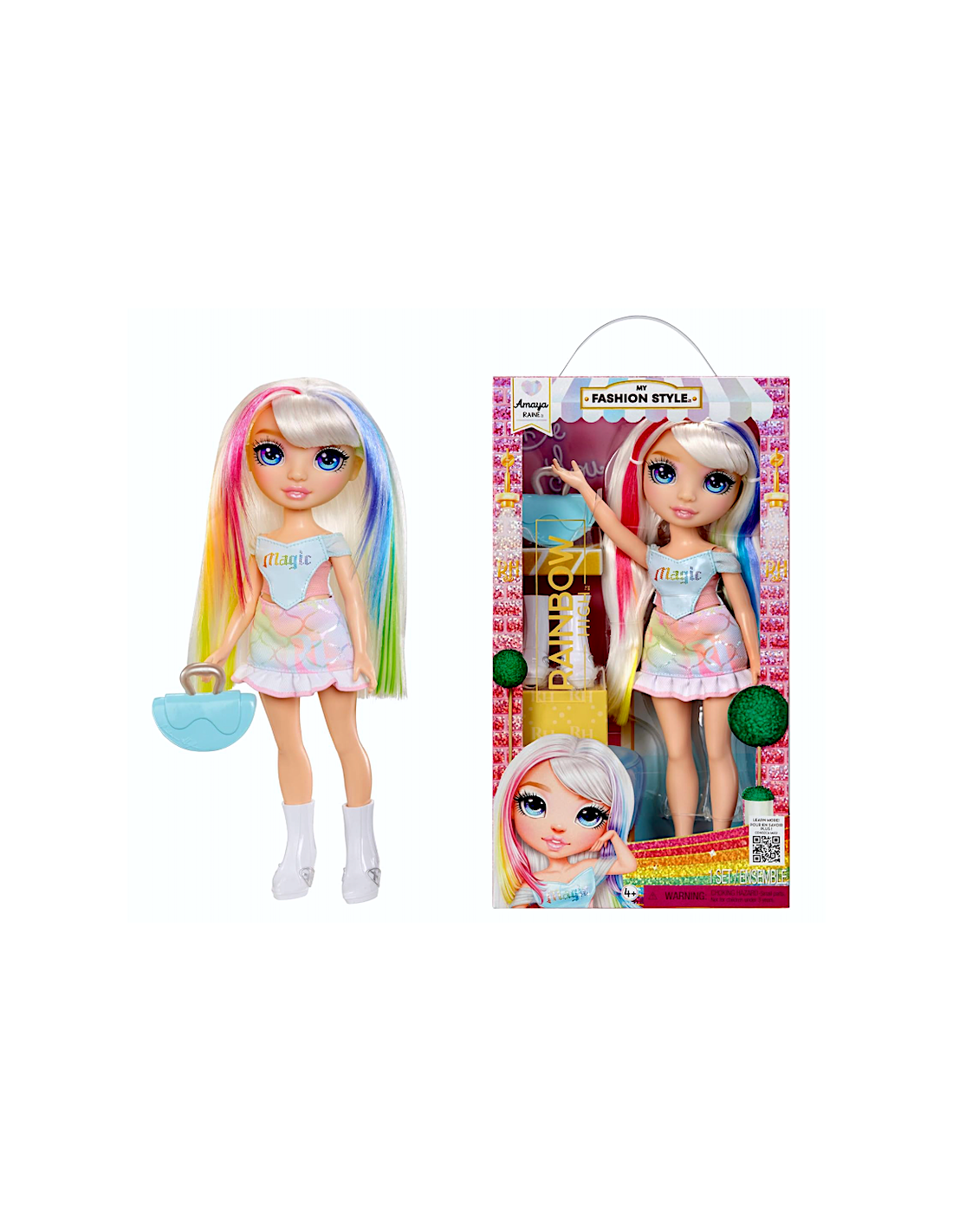 GIOCATTOLO PUBBLICIZZATO: vendita online RAINBOW HIGH AMAYA RAINE MY FASHION STYLE, BAMBOLA ALLA MODA, ACCESSORI INCLUSI in o...