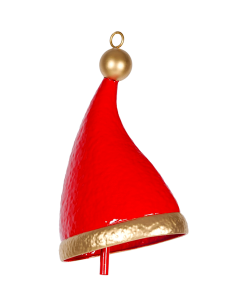 SFERE E PENDAGLI: vendita online Decorazione campana di Natale rossa con cappello 17x11x26cm metallo - La magia di Natale a c...
