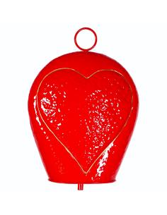 SFERE E PENDAGLI: vendita online Decorazione campana di Natale rossa con cuore 16x6x22cm metallo - La magia di Natale a casa ...