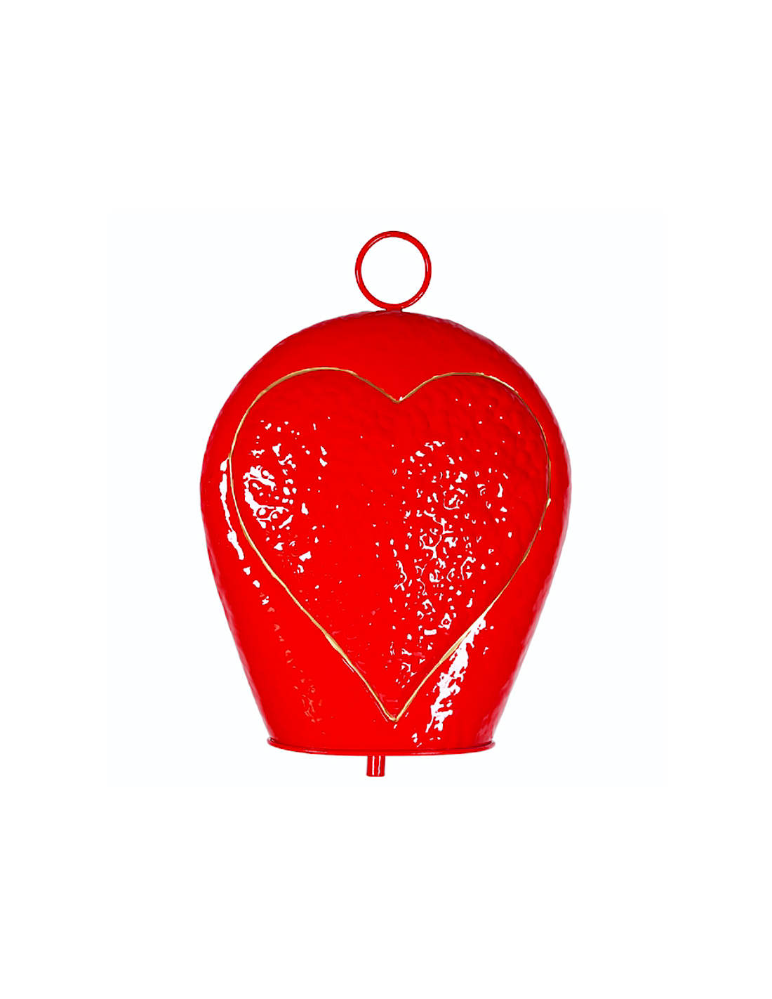 SFERE E PENDAGLI: vendita online Decorazione campana di Natale rossa con cuore 16x6x22cm metallo - La magia di Natale a casa ...