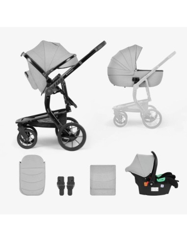 Passeggino Trio 3in1 Irene Grigio Chiaro con Navicella e Seggiolino Auto | shopincasa.it